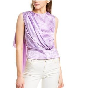 NWT Ronny Kobo Patricia Silk-Blend Top